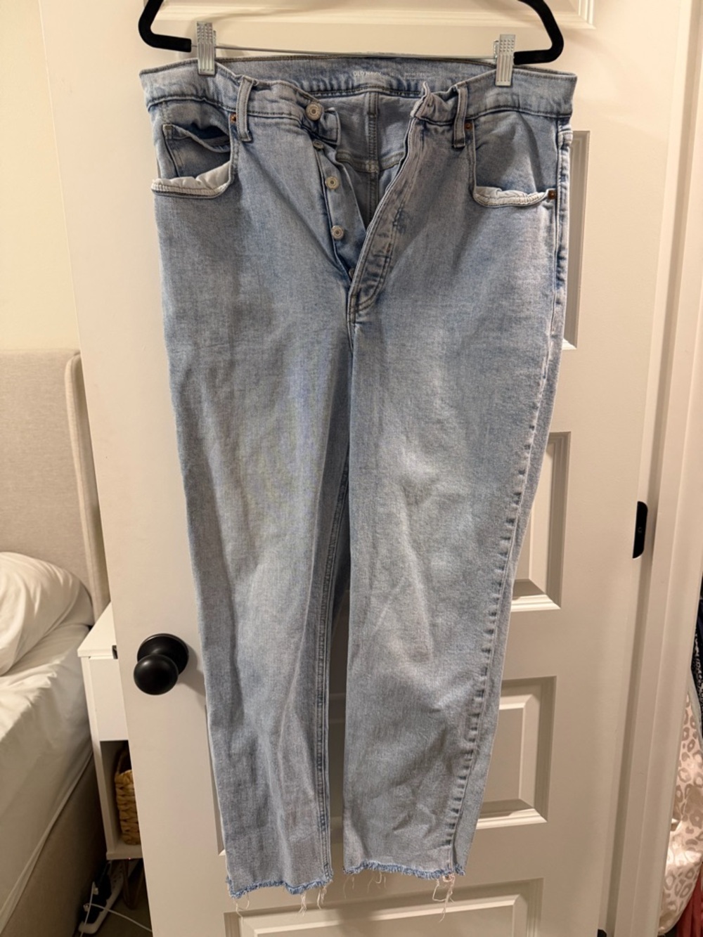Old Navy Light Blue Sky-Hi Straight Jeans